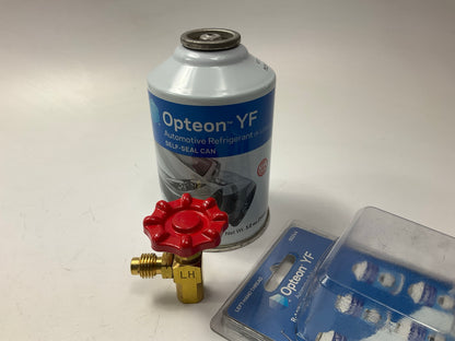 NEW Chemours Opteon YF, R-1234yf  A/C Refrigerant 12 Oz Can + Pierce Top Can Tap
