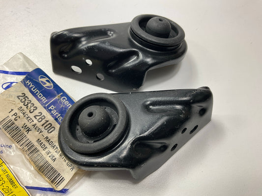 NEW Upper LEFT & Right Radiator Bracket Set OEM For 2007-2009 Santa Fe 3.3L