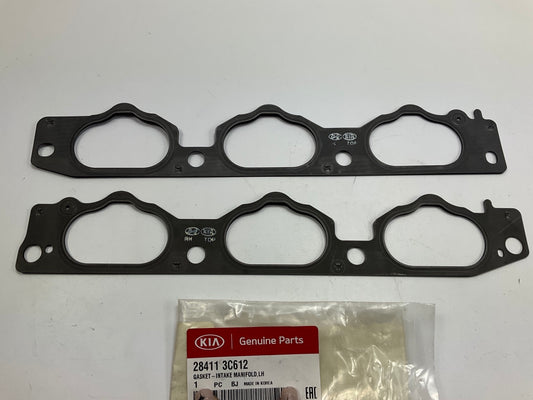 NEW - OEM Left & Right Intake Manifold Gasket For 2006-2012 Kia 3.3L 3.8L