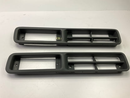 NEW Left + Right Fog Light Lamp Molding Bezel Frames For 1993-1997 Nissan Pickup