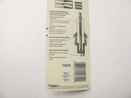 (48 PCS) Champion 5898 MARINE Stainless Steel Spark Plugs  QL76V