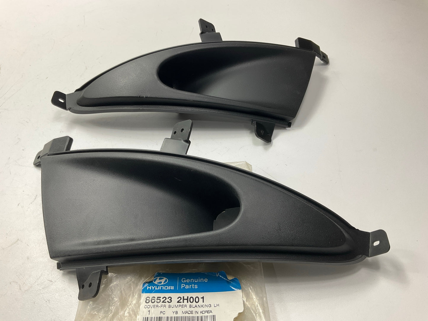 NEW Fog Light Hole Cover, Left & Right Sides OEM For 2007-10 Hyundai Elantra