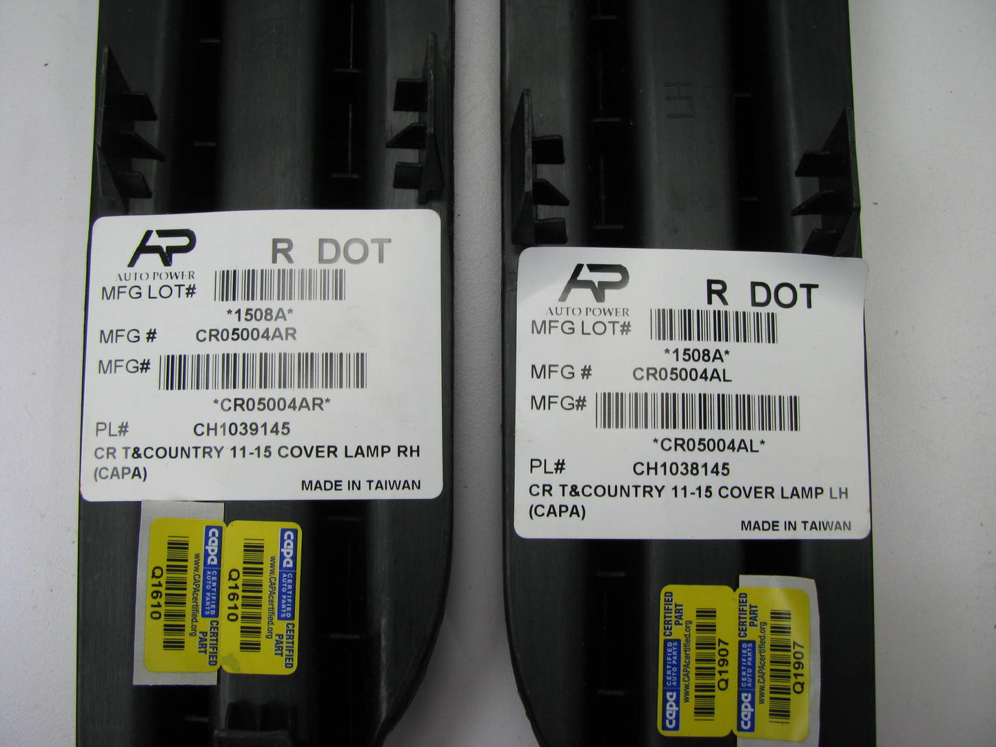 Front Left & Right Fog Light Cover For 2011-2013 Chrysler Town & Country