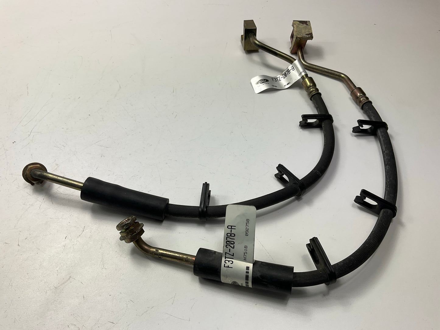 NEW OEM Ford F3TZ-2078-A F3TZ-2078-B Front Right & Left Brake Hose 93 Bronco 4WD