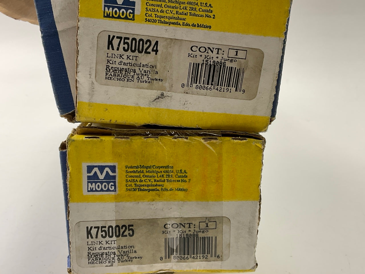 MOOG K750024 & K750025 Rear Suspension Left + Right Stabilizer Bar Links