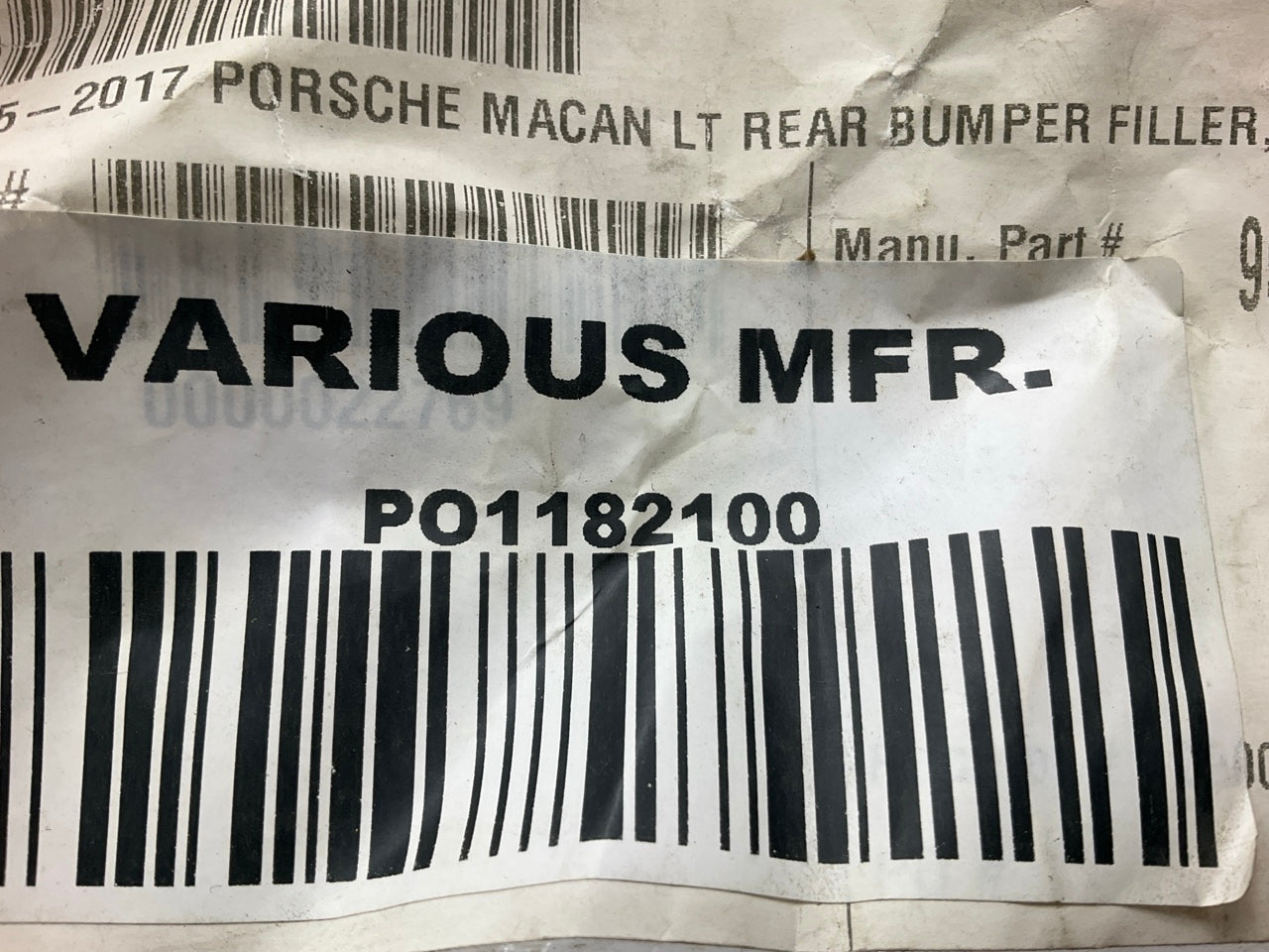 AFTERMARKET Rear Left & Right Bumper Filler Trim For 2015-2018 Porshe Macan
