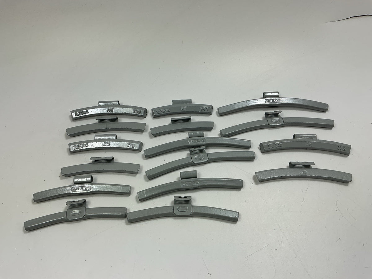 Plombco Wheel Weights COATED Assortment Kit 14 Packs Of 25 Each - 350 Pcs Total