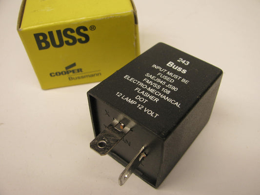 Buss 243 Electro-Mechanical Turn Signal Flasher - 12 Volt 2 Terminal 25 Amp