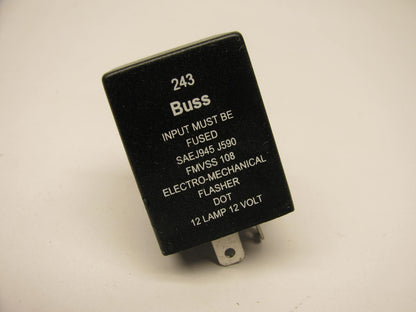 Buss 243 Electro-Mechanical Turn Signal Flasher - 12 Volt 2 Terminal 25 Amp