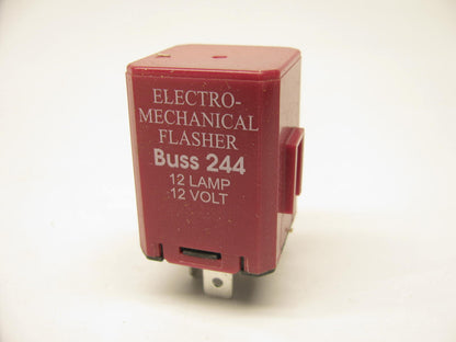Buss 244 HD Electric Turn Signal Hazard Light Flasher 3 Terminal 12V 25A 12 Bulb