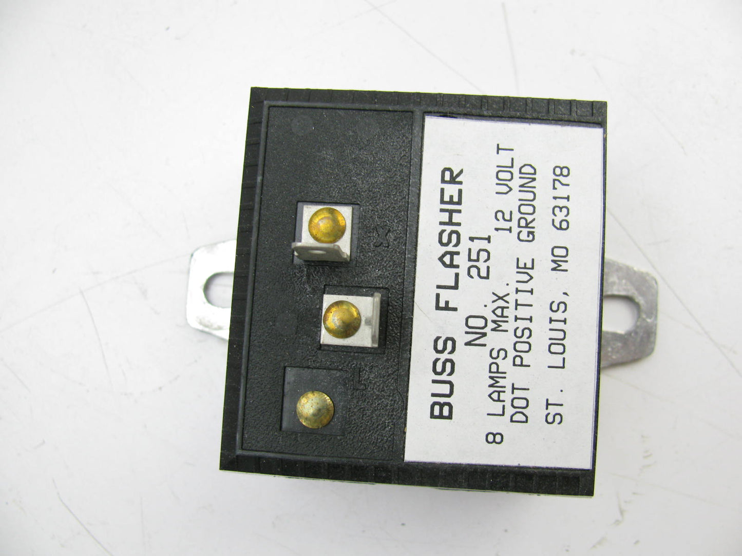 Buss 251 Heavy Duty POSITIVE GROUND 20 Amp Flasher Relay Unit, 8 Bulb Load Max