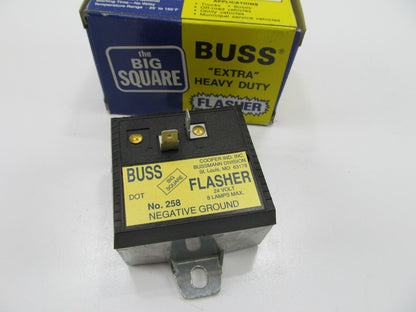 Buss 258 Negative Ground 2 Terminal Flasher 24V Volt 10 Amp 8 Lamp Max