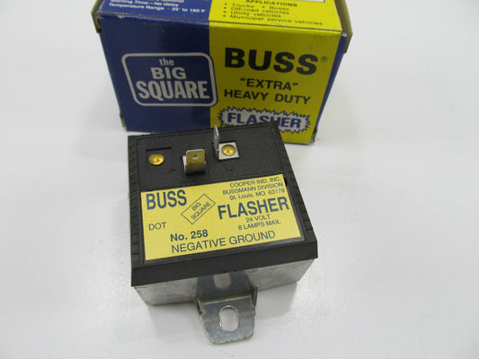 Buss 258 Negative Ground 2 Terminal Flasher 24V Volt 10 Amp 8 Lamp Max