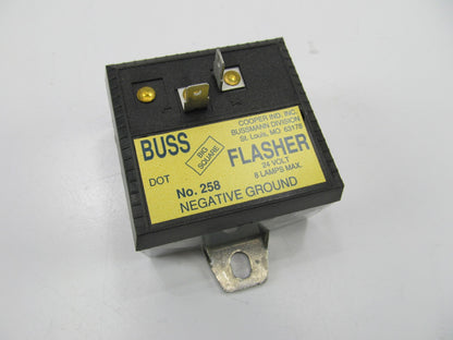 Buss 258 Negative Ground 2 Terminal Flasher 24V Volt 10 Amp 8 Lamp Max