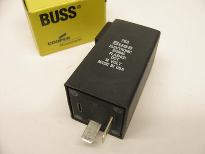 Buss 763 Electronic Turn Signal Flasher - 12V 2 Terminal 12 Amp, 16 Bulb