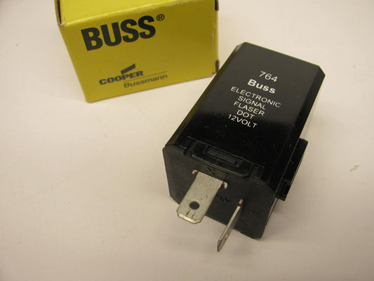 Buss 764 Electronic Turn Signal Flasher - 12V 2 Terminal 12 Amp, 20 Bulb