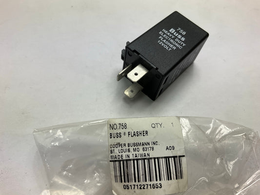 Bussmann No.758 Heavy Duty Electronic Flasher Relay, 3-terminal