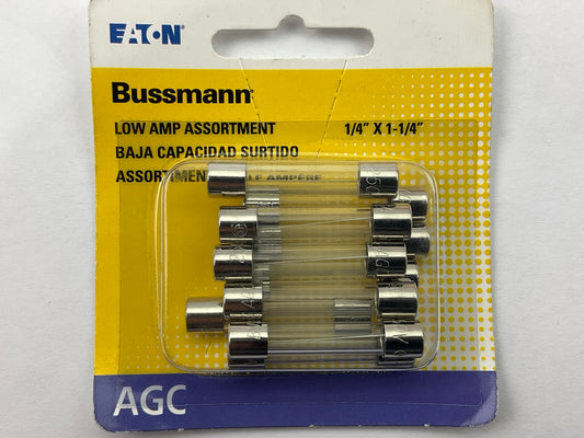 Bussmann BP/AGC-AL10-RP AGC Low Amp Fuse Kit 1, 2, 3, 4, 5, & 6 Amp Glass Fuses