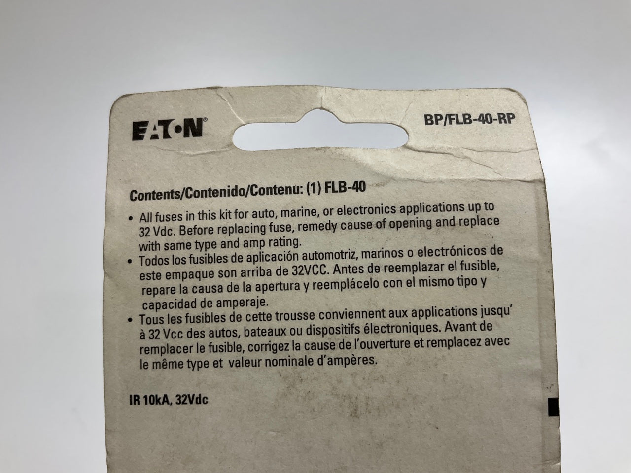 10 / Pack - Bussmann BP-FLB-40-RP Bolt In Cartridge Fuse - 40 Amp