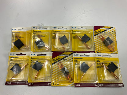 (10) Bussmann BP-FLB-80-RP 80 Amp Bolt-on Fusible Link Fuse 13/16'' Bolt Terminal