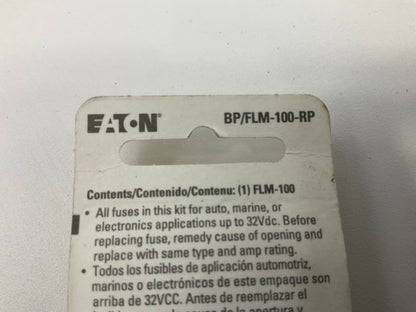 (10) Bussmann BP-FLM-100-RP 100 Amp Bolt In Cartridge Fuse Male Terminals 100A
