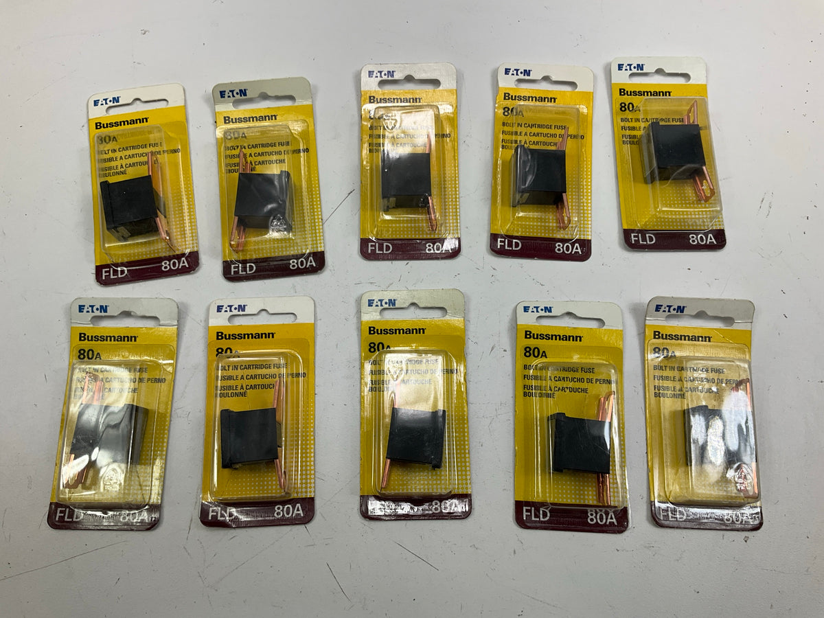 (10) Bussmann BPFLD80RP 80 Amp Bolt-on Fusible Link With 9/16'' Bolt Terminal