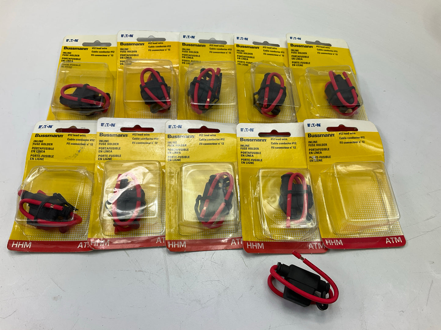 10 PACK - Bussmann BPHHM-RP 30 Amp Clear Mini Fuse Holder With Protective Cover