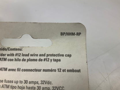10 PACK - Bussmann BPHHM-RP 30 Amp Clear Mini Fuse Holder With Protective Cover