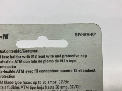 Bussmann BPHHM-RP 30 Amp Clear Mini Fuse Holder With Protective Cover