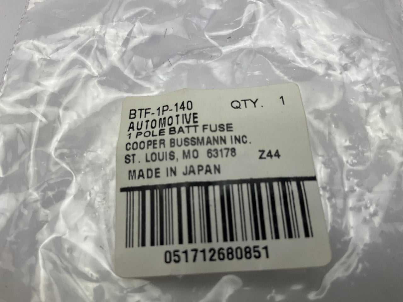 Bussmann BTF-1P-140 140A Fuse Fuselink - Replaces OEM 82620-33040; 24380-JA70A