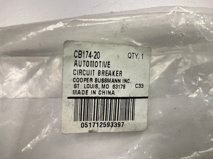 Bussmann CB174-20 20 Amp Panel Mount Circuit Breaker 20A