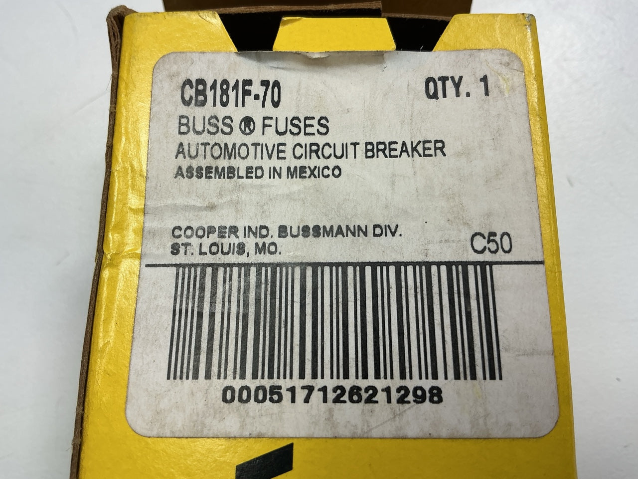 Bussmann CB181F-70 Type I High Amp 70A Waterproof Circuit Breaker, 70 Amp
