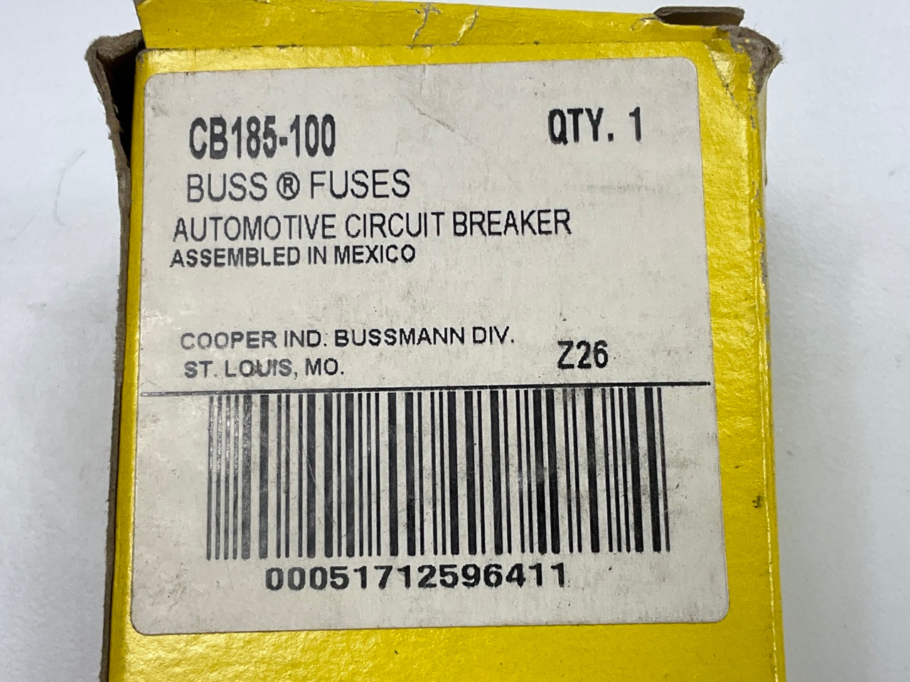 Bussmann CB185-100 100A Surface-Mount Circuit Breaker, 100 Amps