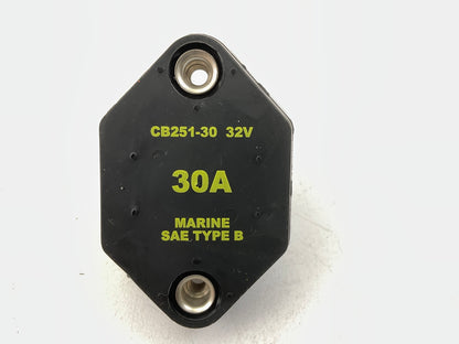 Bussmann CB251-30 30A Weatherproof Marine Panel-Mounted 30 Amp Circuit Breaker