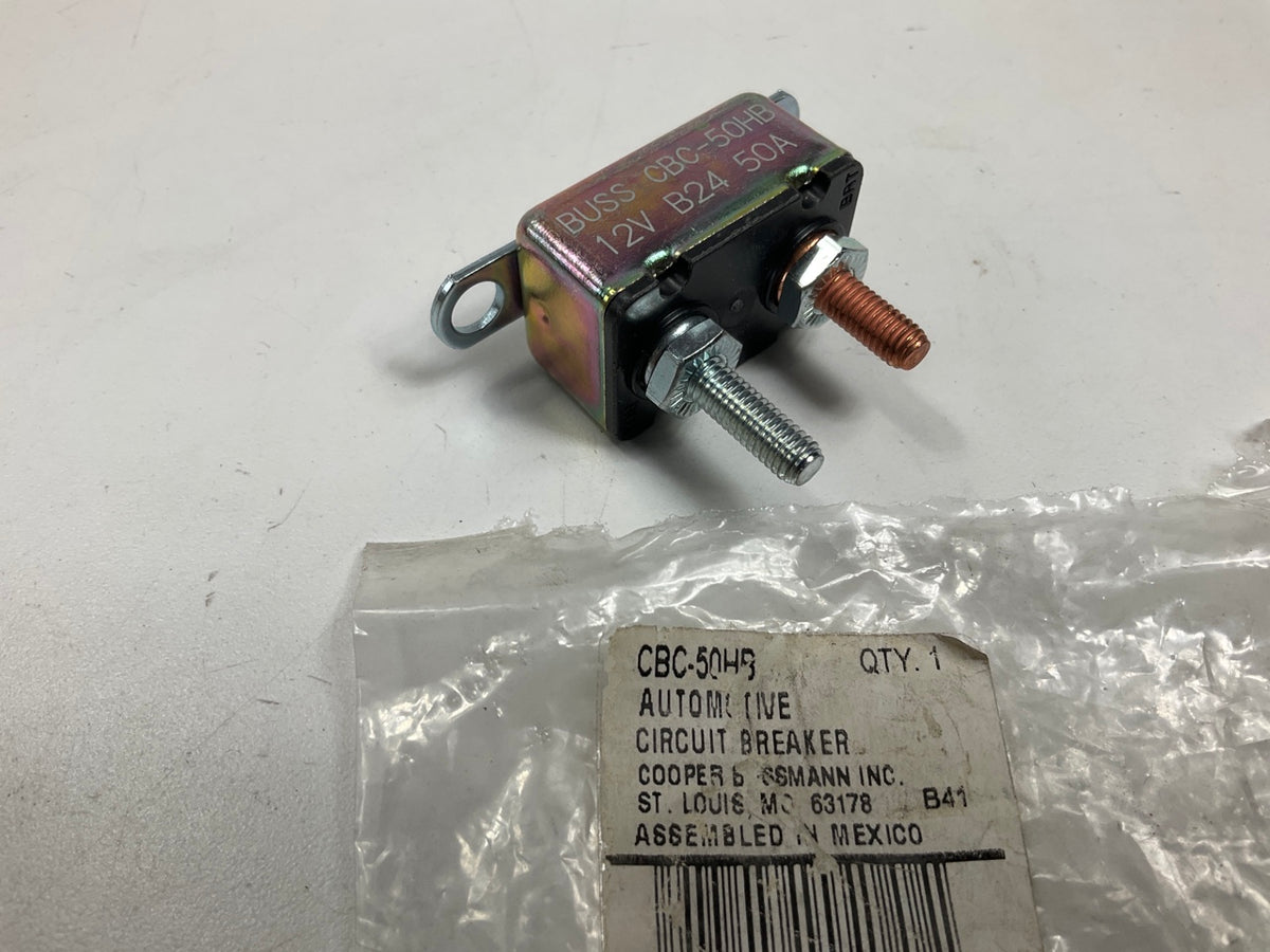 Bussmann CBC-50HB 50 Amp 50A Circuit Breaker, Type I Heavy Duty Automotive