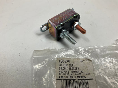 Bussmann CBC-50HB 50 Amp 50A Circuit Breaker, Type I Heavy Duty Automotive