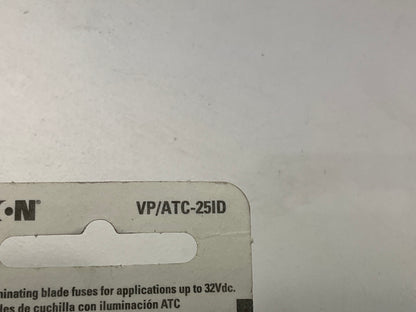 (10) Bussmann VP-ATC-25ID Easy ID 25 Amp Fuse - Lights When Blown