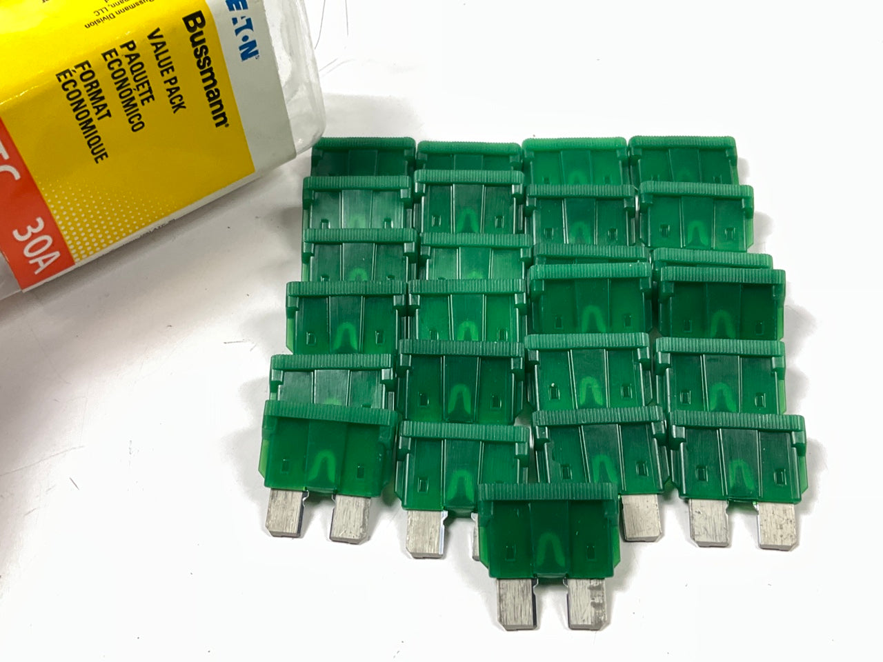 Bussmann VP/ATC-30-RP Green 30 Amp 32V Fast Acting ATC Blade Fuses, (Pack Of 25)