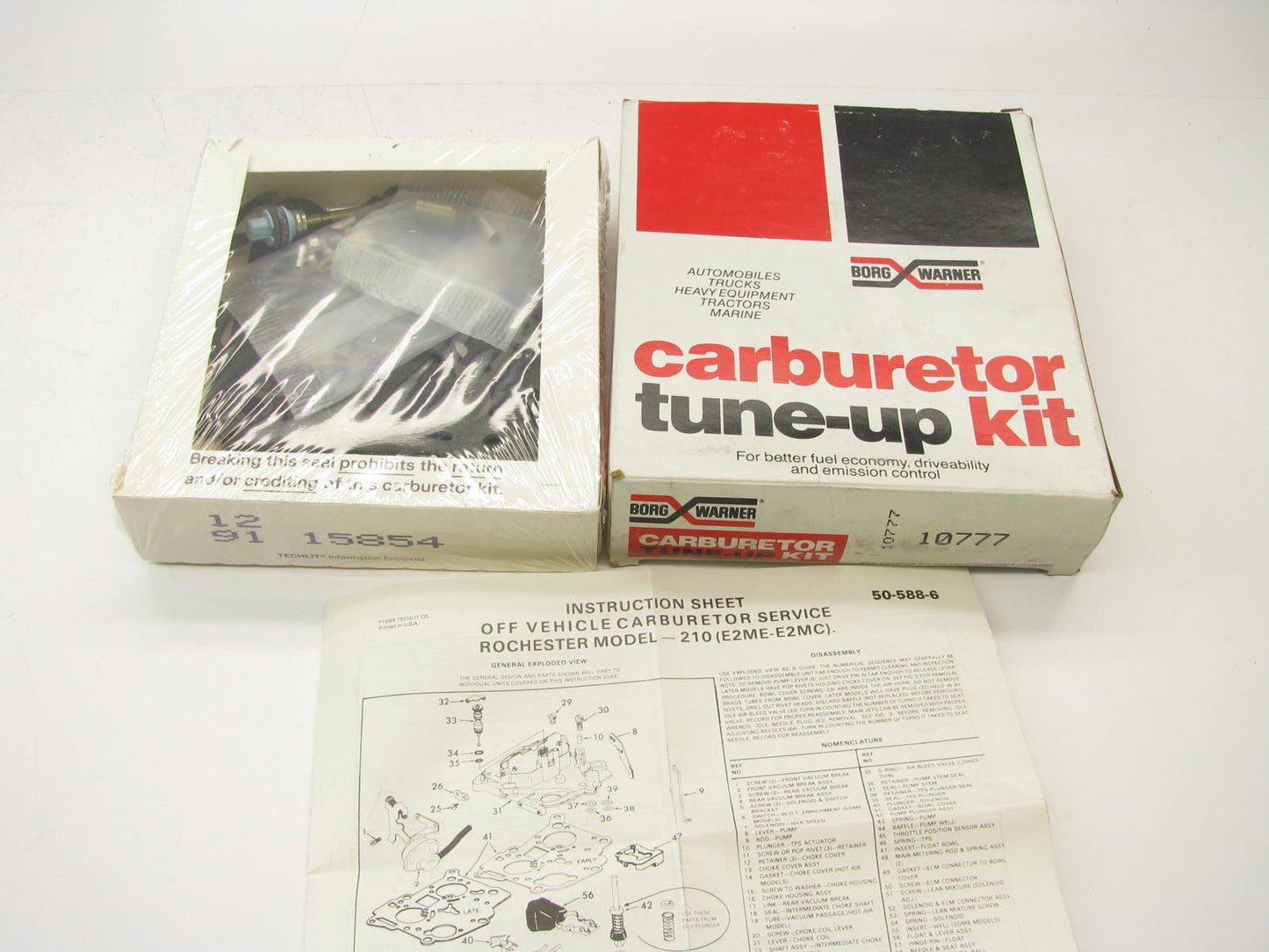 BWD 10777 Carburetor Rebuild Kit for 1981-1984 GM Rochester 2-BBL E2ME E2MC