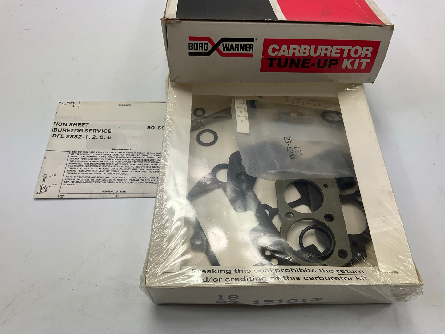 BWD 10836 Carburetor Rebuild Kit For 1986-1987 Nissan Sentra