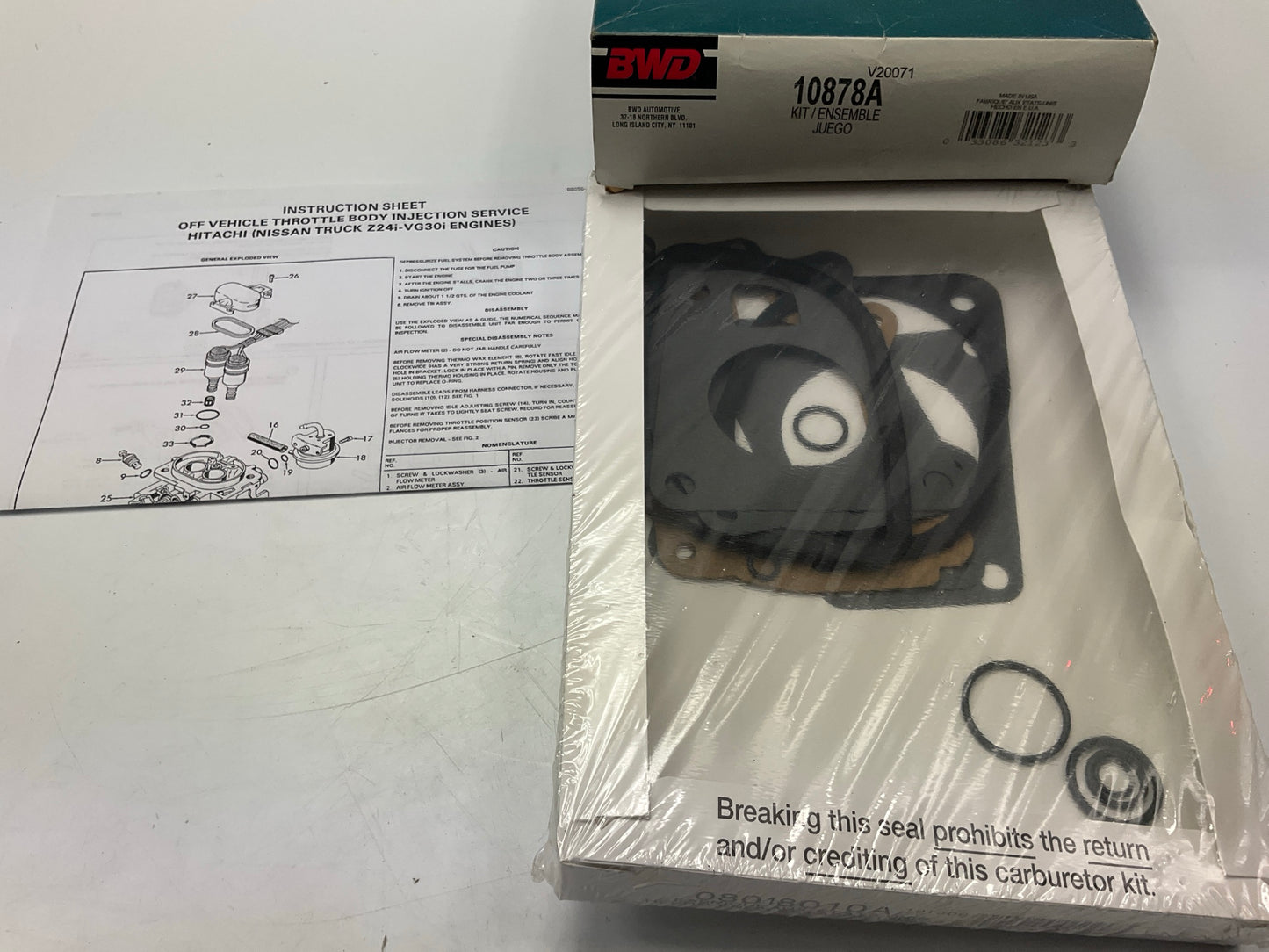 BWD 10878A Fuel Injection Throttle Body Injection Kit