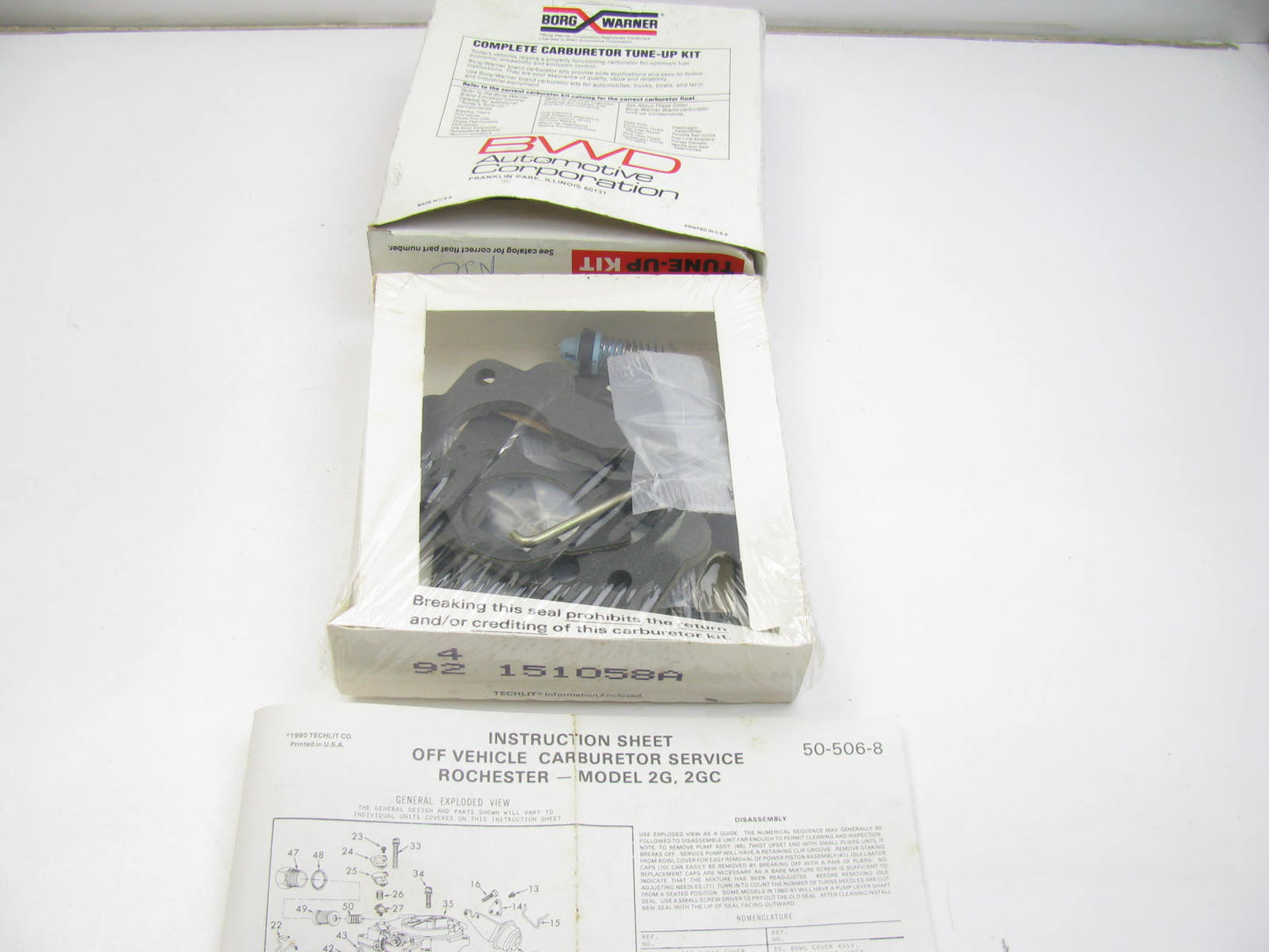 BWD 10881A Carburetor Rebuild Kit for 1979-1988 Chevrolet GMC Rochester 2-BBL