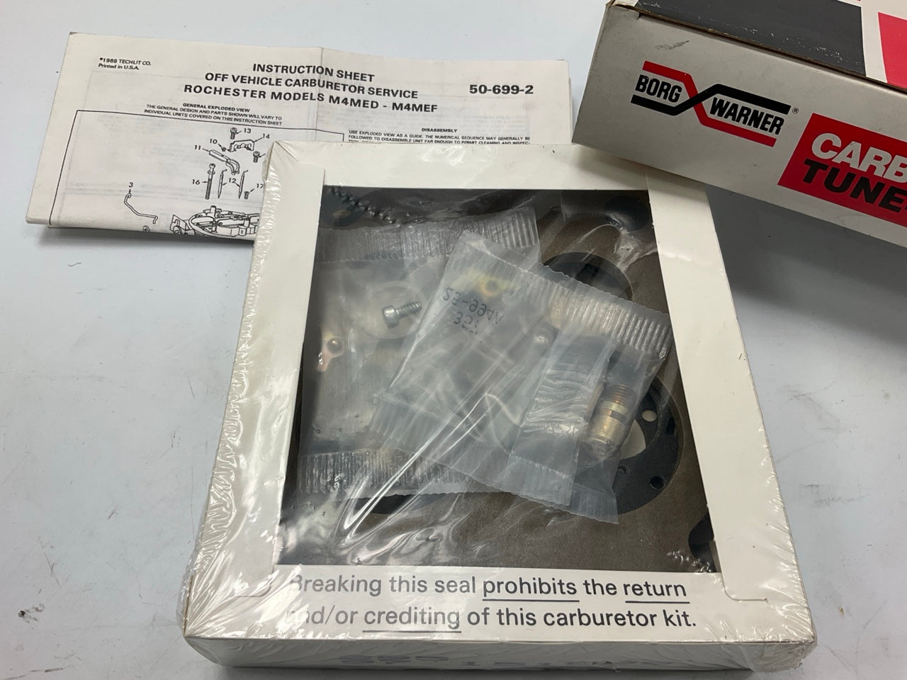 BWD 10933 Carburetor Rebuild Kit For 1985-86 Chevrolet GMC 4.3L Rochester M4MED