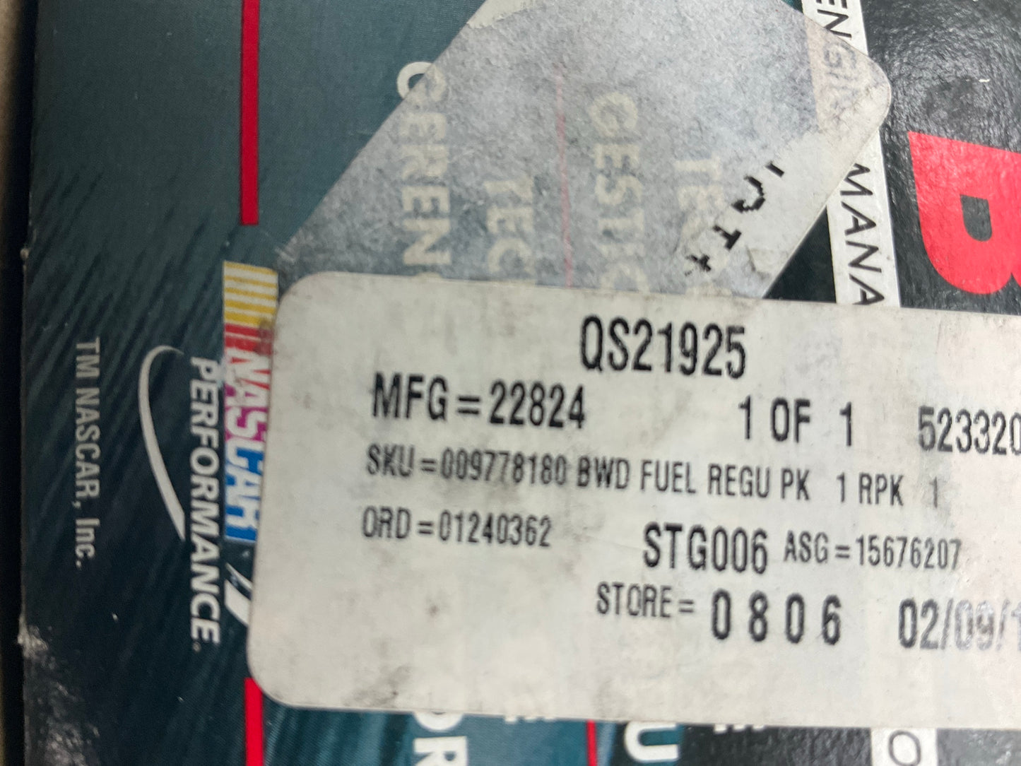 BWD 22824 Fuel Injection Fuel Pressure Regulator