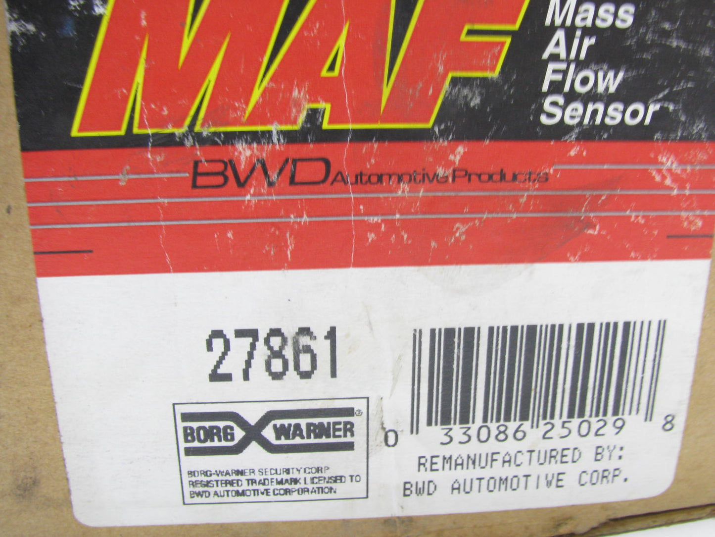 REMAN. BWD 27861 MAF Mass Air Flow Sensor For 1985-1989 Chevrolet Camaro 2.8L-V6