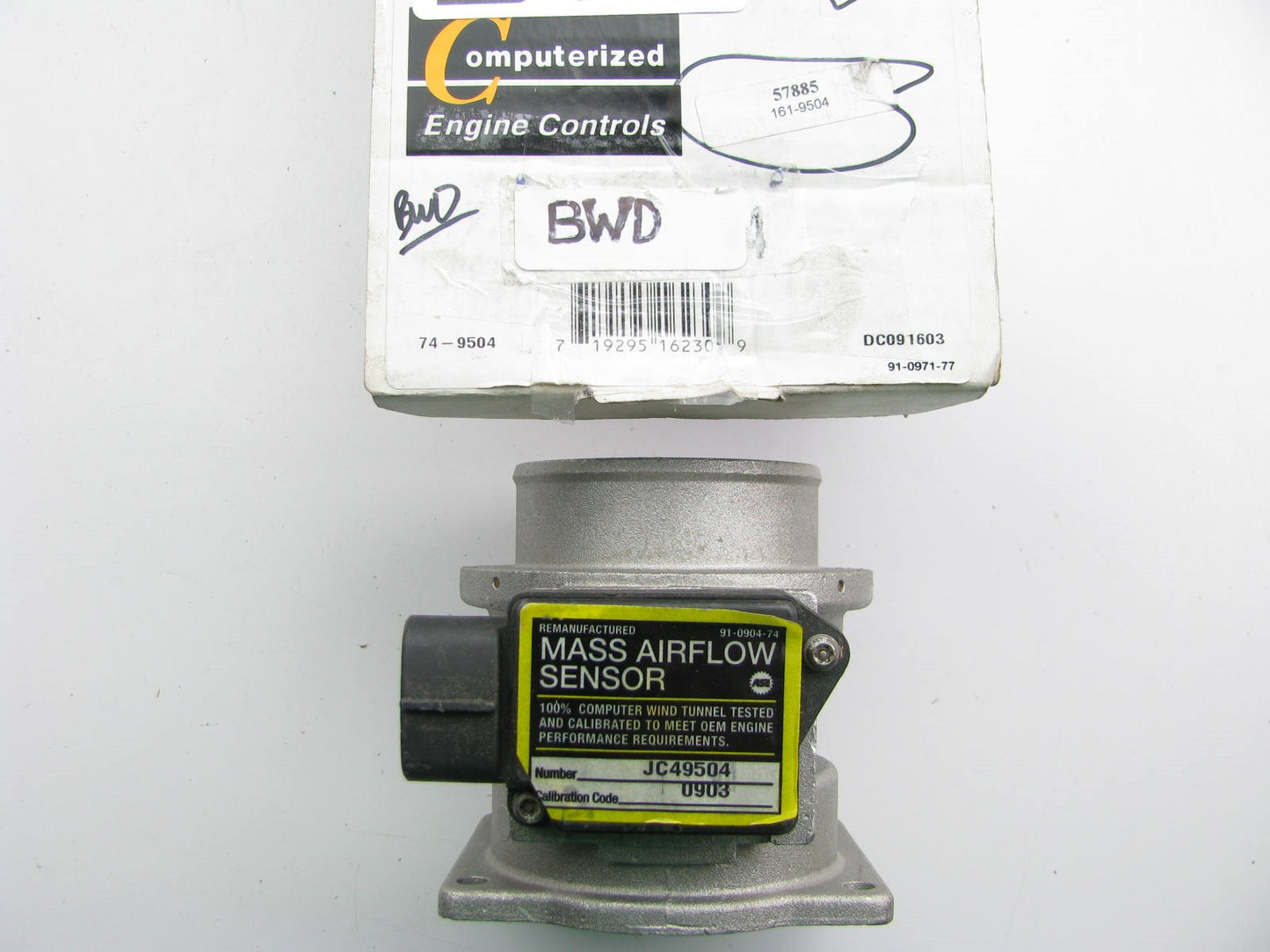 Reman. BWD 57885 Mass Air Flow Sensor MAF