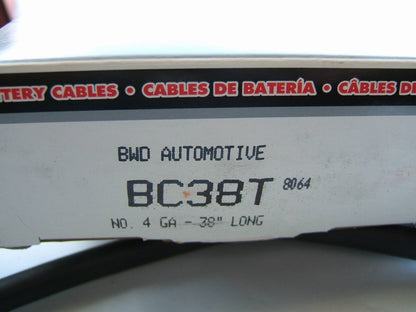 BWD BC38T Black Battery Cable: Top Post, 4 GAUGE, 38'' Long