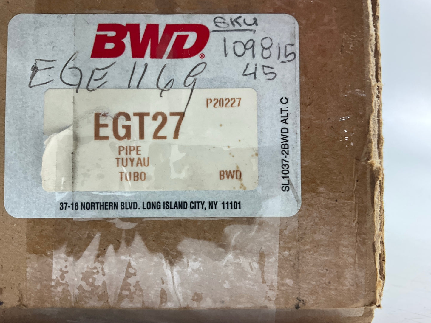 BWD EGT27 Exhaust Gas EGR Line Tube - 1999-2003 F-250 F-350 7.3L Powerstroke
