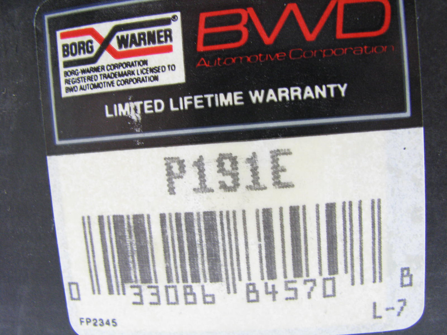 BWD P191E In-Tank Electric Fuel Pump 1987-1995 Acura Legend 1988 Honda Civic CRX