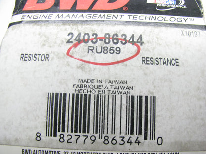 BWD RU859 HVAC Blower Motor Resistor